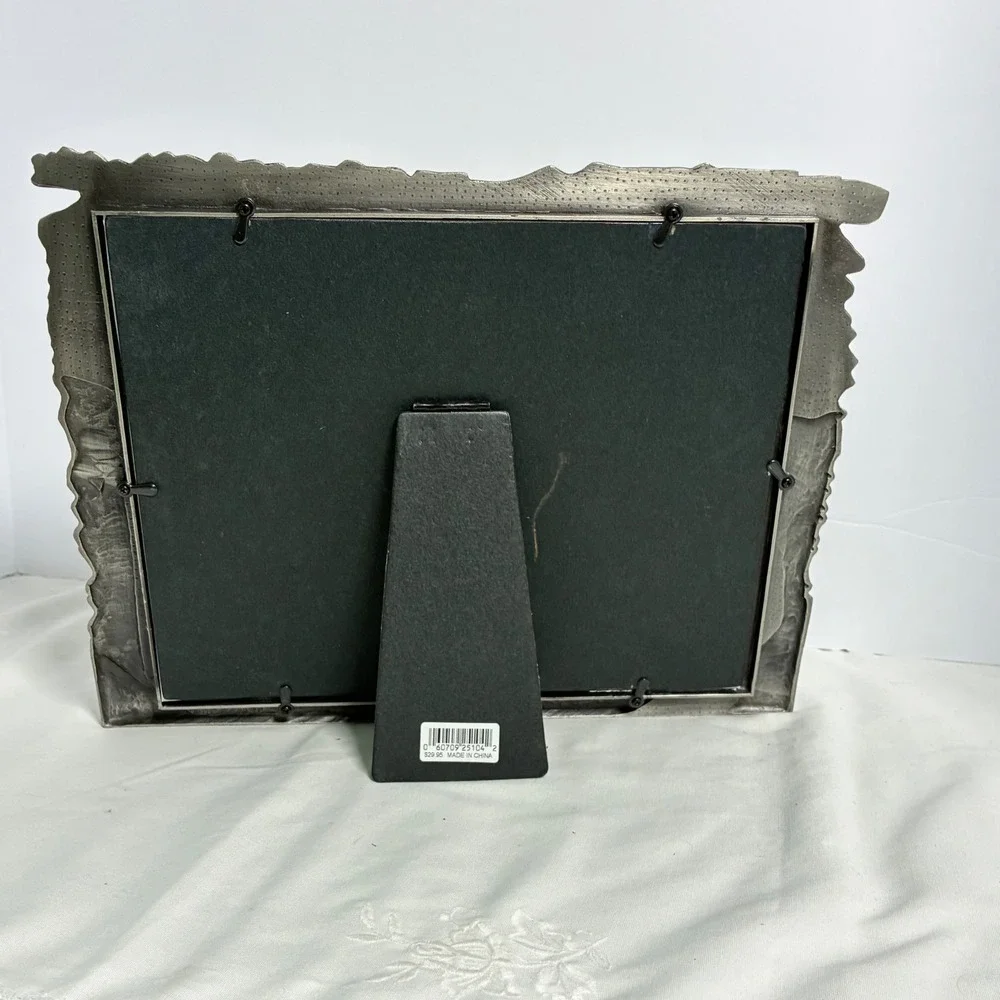 Vtg Grand Canyon Photo Frame 8x10 Souvenir 3D Cast Pewter Rustic Travel SouthWst
